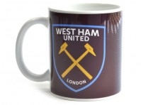 West Ham United Football Club Official Halftone Ceramic Mug Crest Fan Team Badge