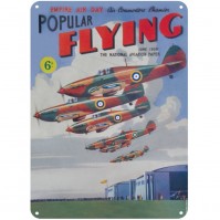 Popular Flying Magazine Front Cover A5 Tin Wall Sign Vintage 1939 Retro Gift