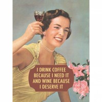 I Drink Coffee Because I Need It Small A5 Tin Metal Steel Sign Retro Humour