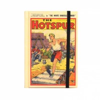 Classic Comics A6 Lined Notebook The Hotspur Runner Front Cover Vintage Retro