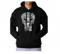 Marvel Comics Official Punisher Shatter Skull Black Pullover Hoodie Distressed Small
