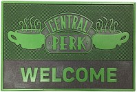 Friends Official Central Perk Green Rubber Door Mat Non Slip Indoor Outdoor 
