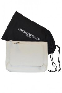 Emporio Armani Duo Pouch Official White Purse Makeup Bag Woman Girls Gift