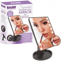 Touch Sensitive Magnifying Mirror Make-Up Tray Base LED Lights Beauty Battery