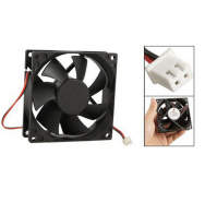 12V Black 80mm Square Plastic Cooling Fan For Computer PC Case