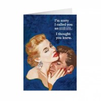 Adult Humour Sorry I Called you An A--hole Thought You Knew Greeting Card Fun Retro Man Woman