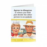 Agree To Disagree Other Person Is A A--hole Adult Humour Greeting Card Man Woman