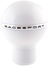 RS Race Sport Pure White Shiny Gear Knob Aluminium Shifter Stick Universal Fit