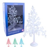 Colour Changing LED Snowy Christmas Tree Multi Coloured Red Green Blue 