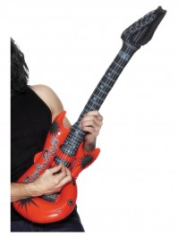 Inflatable Rock N Roll Guitar Assorted Colours Fancy Dress Accessory Star Singer