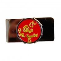 The Beatles Money Clip Red Love Drum Metal Silver Cash Holder Gift Wallet Belt