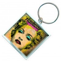 Madonna Celebration Image Square Metal Logo Keychain Keyring Fan Gift Official
