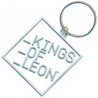 Kings Of Leon Band Block Logo Metal Silver White Keychain Keyring Gift Official