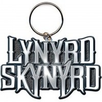 Lynyrd Skynyrd Band Name Logo Silver Chrome Metal Keychain Keyring Gift Official