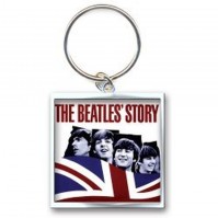 The Beatles Story Photograph Print Square Flag Metal Keychain Keyring Official