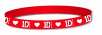 1D One Direction Harry Styles Gummy Red Bracelet Wristband 100% Official