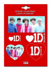 1D One Direction Rare Love Red Heart Sticker Set Band Photo Fan 100% Official