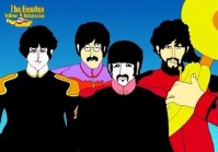 The Beatles Yellow Submarine Band 2 Cartoon Postcard Photograph Image Official
