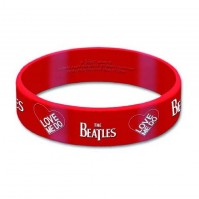 The Beatles Gummy Band Love Me Do Red White Bracelet 100% Official Merchandise