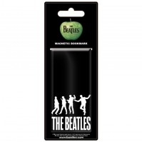 The Beatles Magnetic Bookmark Double Sided Black And White Silhouette Jump Image