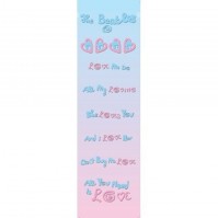 Love Songs By The Beatles Card Bookmark Pink Blue Hearts Gift Fan 100% Official