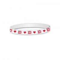 1D One Direction Harry Styles Gummy White Bracelet Wristband Fan Gift Official
