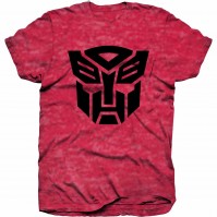 Transformers Autobot Black Shield Print Red Hasbro Mens T Shirt Cotton Official Small