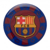 Barcelona Football Club Team Poker Chip Crest Metal Enamel Pin Badge Official
