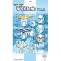 S.S. Lazio Football Club Official 10 Assorted Bubble Puffy Stickers Crest Badge