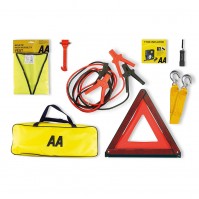 AA Breakdown And Safety Kit Plus Emergency Travel Car Hi Vis Booster Cables Bag