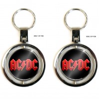AC/DC Official Logo Spinner Premium Key Ring Chain Metal Band Rock Retro