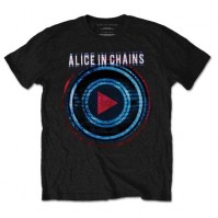 Alice In Chains Official Played Mens Black Short Sleeve T-Shirt Retro Rock Medium