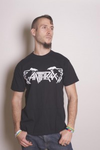 Anthrax Official Death Hands Mens Black Short Sleeve T-Shirt Rock Thrash Metal