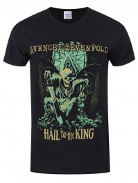 Avenged Sevenfold Men's Black T-Shirt Hail to the King En Vie AX7 Band