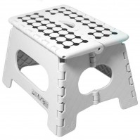 White Folding Step Stool 150kg Max Anti Slip Home Workplace Aid Ladder