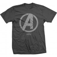 Marvel Comics Official Avengers Infinity War A Icon Badge Mens Grey T-Shirt
