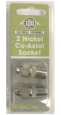 2x  Co-axial TV Plugs Female TV Aerial Socket Connector