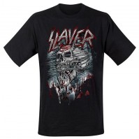 Slayer Men's Black Short Sleeved T-Shirt Demon Storm Rock Band Official Small
