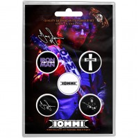 Tony Iommi Pack Of Five Button Badge Pin Rock Band Black Sabbath Guitarist
