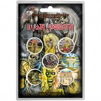 Iron Maiden Early Albums Pack Of Five Button Badge Rock Band Official Product