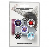 Red Hot Chili Peppers Official News of the World Pack Of Five Button Badge Pin 