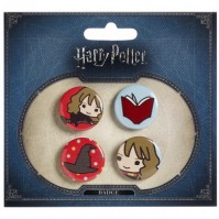 Harry Potter Official Chibi Hermione Sorting Hat Button Pin Badge Jewellery 