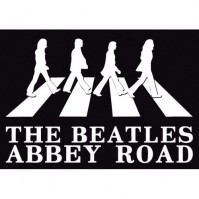 The Beatles Postcard Abbey Road Crossing Standard Black And White Official