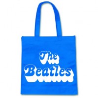 Blue The Beatles 70's Logo Tote Shopping Bag Eco Friendly Official