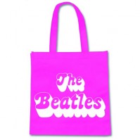 Pink The Beatles 70's Logo Tote Shopping Bag Eco Friendly Official