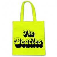 Yellow The Beatles 70's Logo Tote Shopping Bag Eco Friendly Official