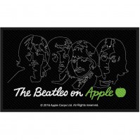 The Beatles Apple Faces Black Green Logo Band Iron Sew On Patch Badge Official