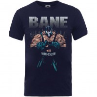 DC Comics Official Batmans Bane Mens Navy Blue T-Shirt Cartoon Dark Knight