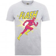 DC Comics The Flash Running Originals Image Small Mens Grey T-shirt Official