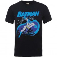 Mens T-shirt Black Small DC Comics Batman Leap Original Justice League Official